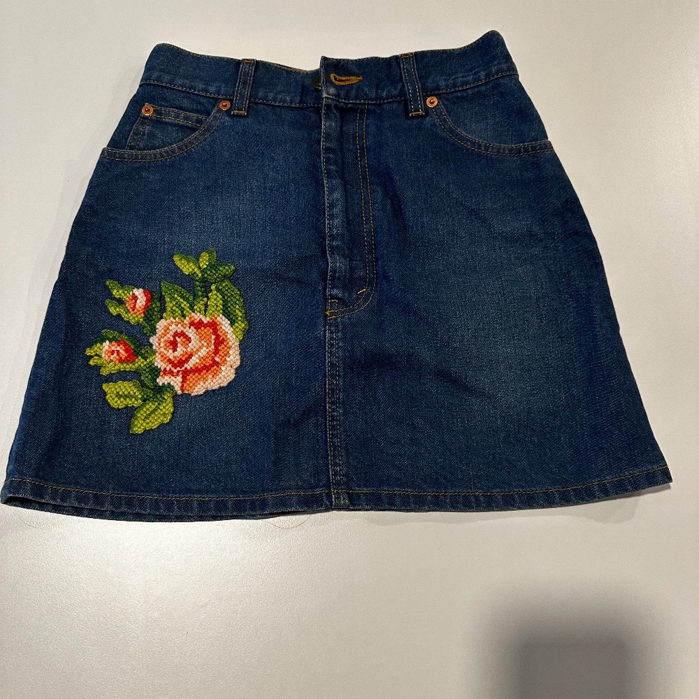 GUCCI Mini skirt Blue Pattern